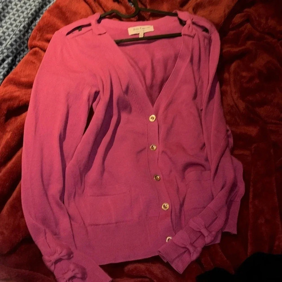Juicy Couture Pink knit button down  Cardigan Sz Small - Picture 11 of 12